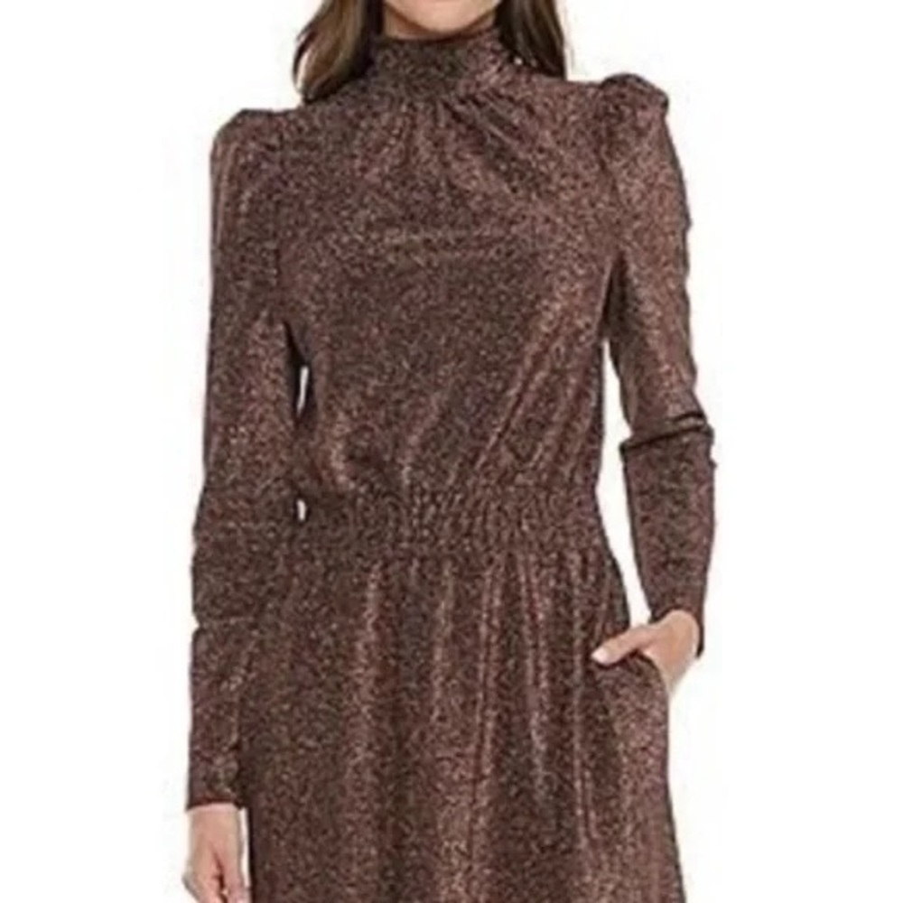 Ryegrass Long Sleeve Mock Neck Knit Dress Black SZ medium - Picture 10 of 10